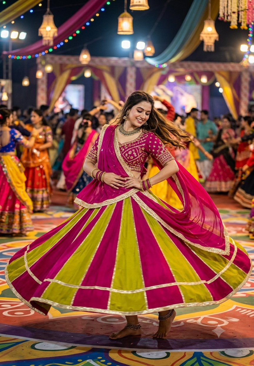 full flare skirts for Garba