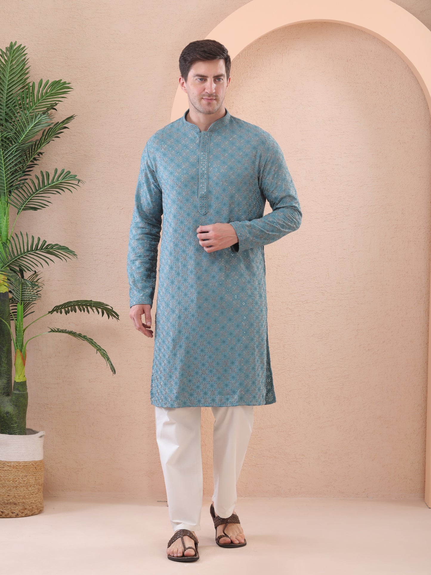 mens cotton kurta pajama set 